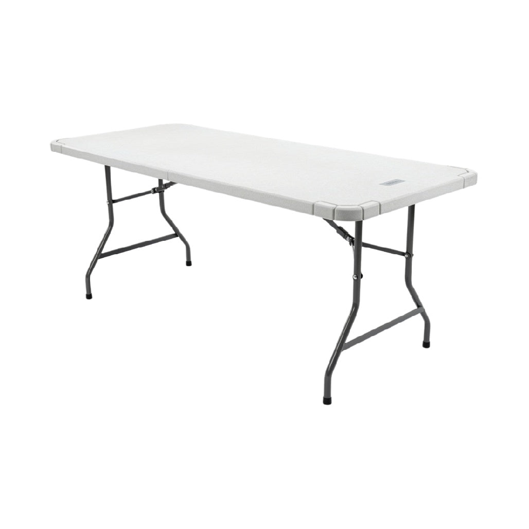 Foldable Plastic Table with Steel Legs for Easy Storage